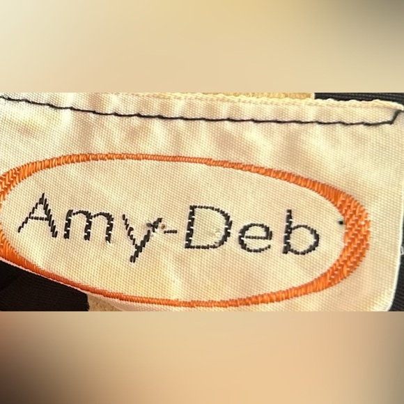 70s Vintage Amy Deb Little Black Minimalist Chic Dress with gorgeous drape - Picture 4 of 5